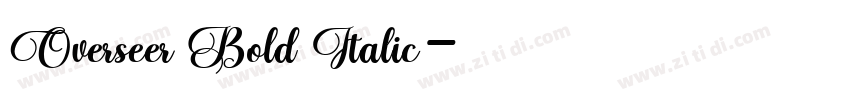 Overseer Bold Italic字体转换
